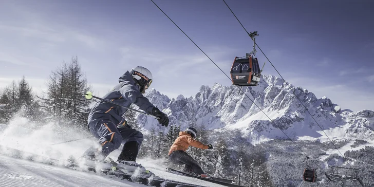 3denní lyžování v italských Dolomitech: bus, polopenze, skipas a wellness