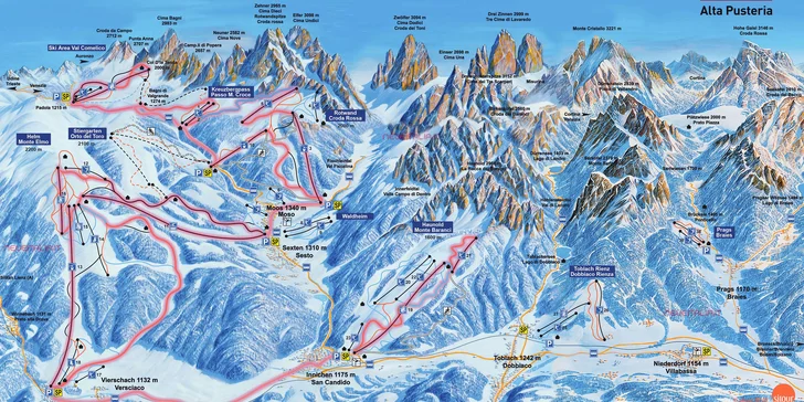 3denní lyžování v italských Dolomitech: bus, polopenze, skipas a wellness
