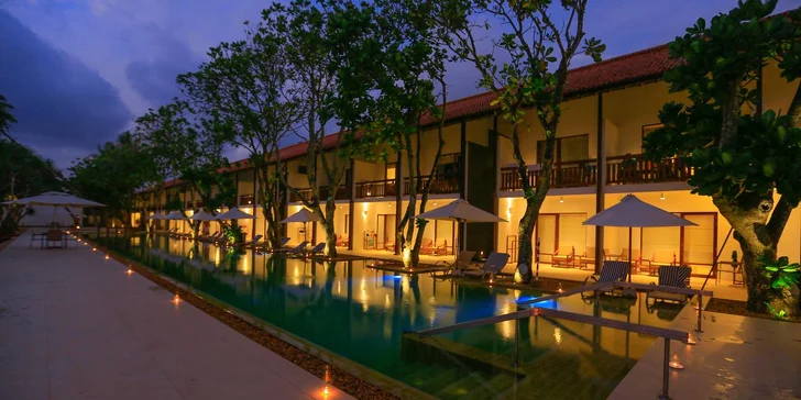 Příjemný 4* resort na Srí Lance: 6–12 nocí, 2 bazény, na pláži, 1 dítě do 4,99 let má pobyt zdarma