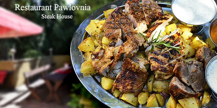 Grilovaná hostina pro čtyři - kilo steaků + příloha