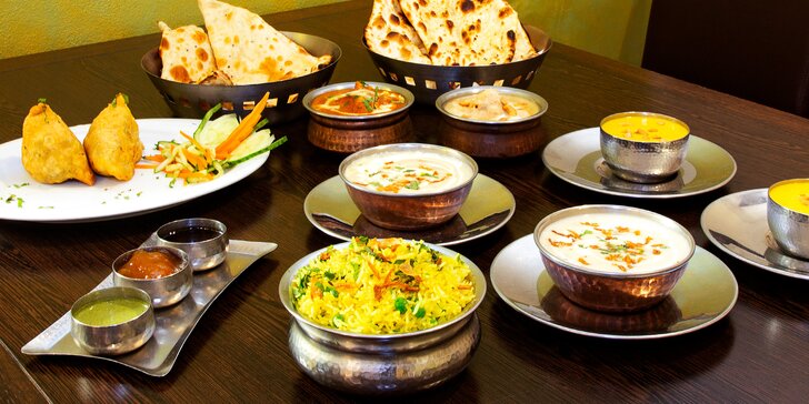 Ochutnejte pravou Indii: menu s kuřecím i vegetariánské pro 2 osoby