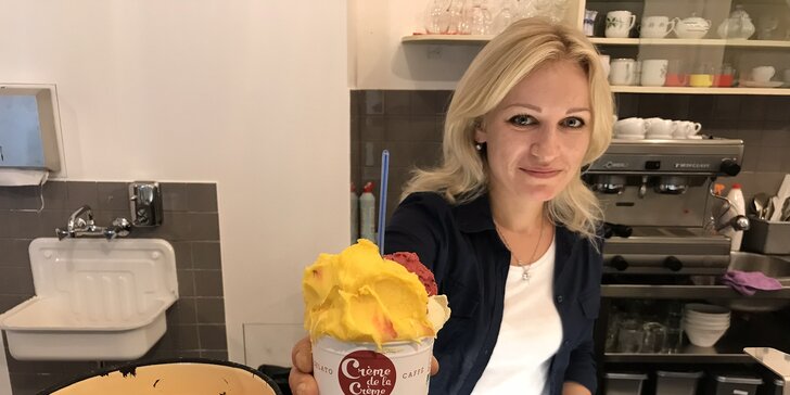 Velká porce poctivé zmrzliny v Crème de la Crème: až 20 druhů, bez chemie