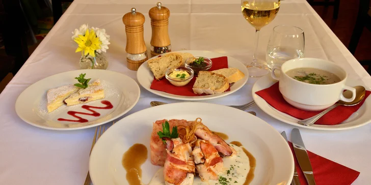 4chodové menu pro dva v restauraci Pod Lipami