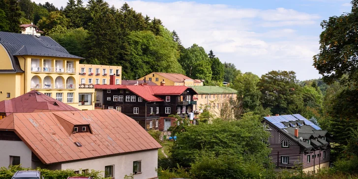 Krkonošská pohoda: polopenze, víno a vstupenka na Stezku korunami stromů