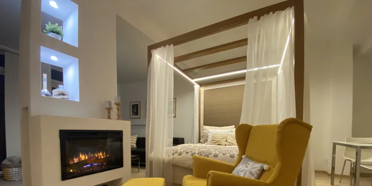 Apartmán v přízemí je pro 4 osoby. 