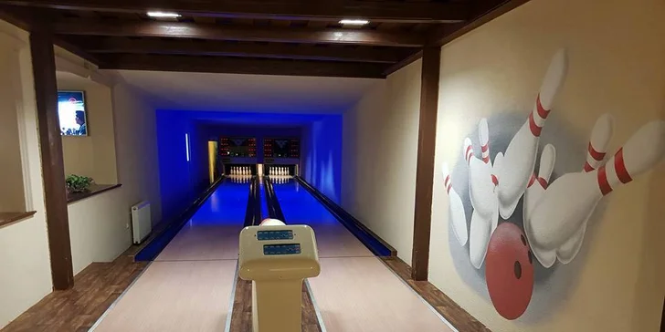 Během svého pobytu si budete moci zdarma na hodinu zahrát bowling.