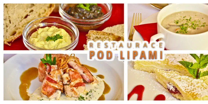 4chodové menu pro dva v restauraci Pod Lipami
