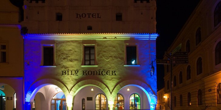 Pobyt v renesančním hotelu v srdci Třeboně s polopenzí i masáží a koupelí