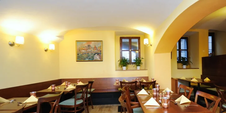 Dárkový voucher na jakékoli jídlo z menu indické restaurace v hodnotě 700 Kč