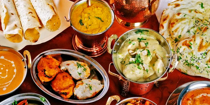 Dárkový voucher na jakékoli jídlo z menu indické restaurace v hodnotě 700 Kč