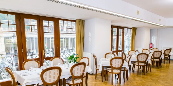 Relaxace v Karlových Varech: hotel přímo u kolonády, wellness a polopenze