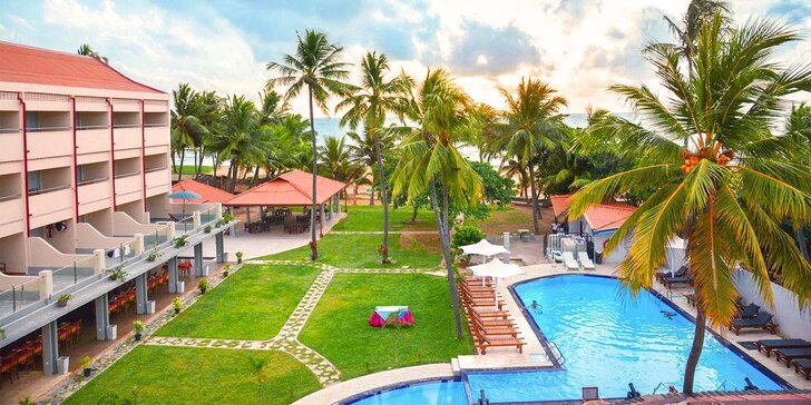 Příjemný 3* resort na Srí Lance: 6–12 nocí, polopenze, bazén, přímo na pláži
