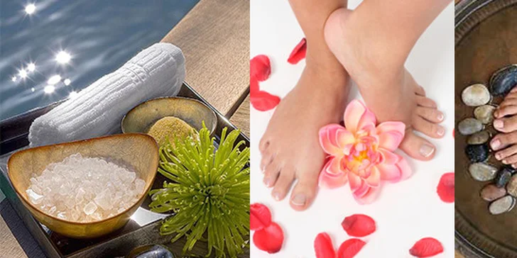 Luxusní mokrá SPA pedikúra včetně masky s mořskými řasami a peelingem z Mrtvého moře
