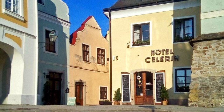 3–4 dny v Telči: hotel přímo na náměstí, snídaně a skvělé zákusky z cukrárny