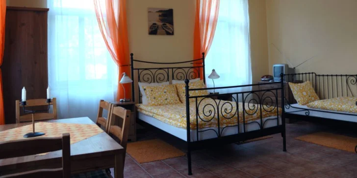 Ubytováni budete v útulném apartmánu s vlastní koupelnou.