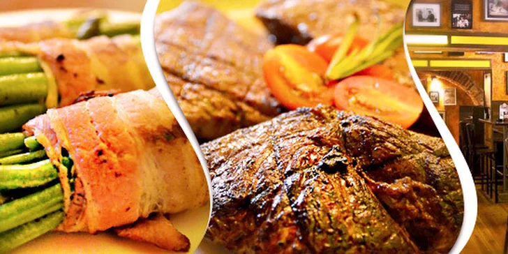 Steakové degustační menu (600 g) pro dva v Jáma Steakhouse