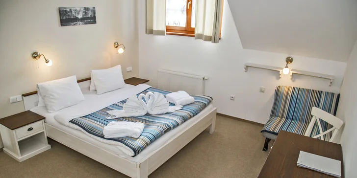 Hotel přímo u Lipna: 2–4 dny, polopenze a wellness s bazénem a saunou