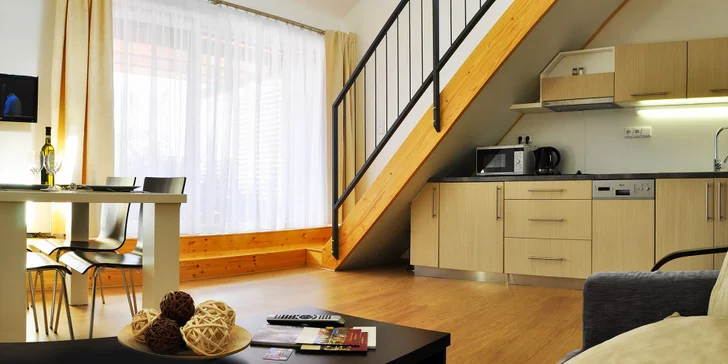 Apartmány v Pavlově jsou mezonetového typu.