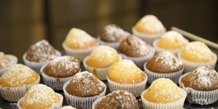 Jako sladkou tečku na závěr můžete vyzkoušet kromě jiného i domácí muffiny.