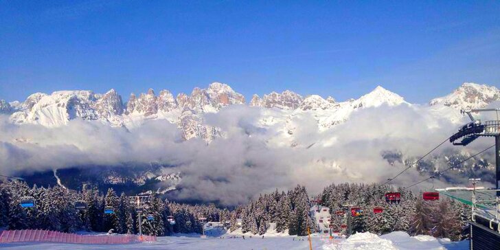 Lyžování v italských Alpách: 50 km sjezdovek a 3* hotel jen 60 m od lanovky