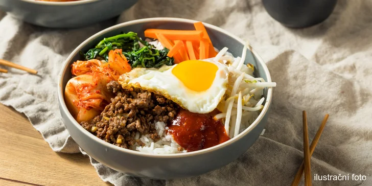 Pochutnejte si v centru Prahy: Tom Yum polévka a bibimbap pro 1 i 2 osoby