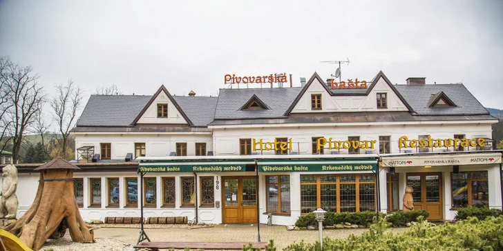 Krásy Krkonoš ve Vrchlabí: pobyt s polopenzí v hotelu s vlastním pivovarem
