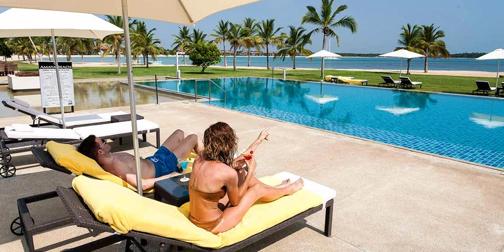 Překrásný 5* resort na Srí Lance: 8–12 nocí, bazén, 20 m od pláže