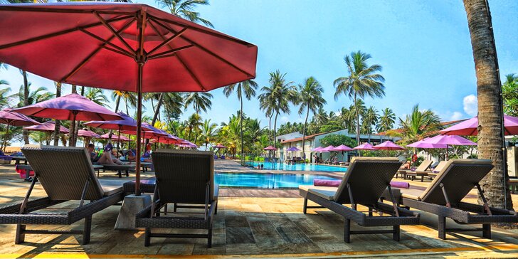 4* resort na Srí Lance: 2 bazény, přímo na krásné pláži v letovisku Kalutara