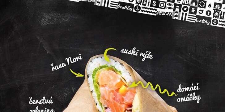 Když Japonsko miluje Mexiko: sushi burrito menu s rybou nebo krevetami