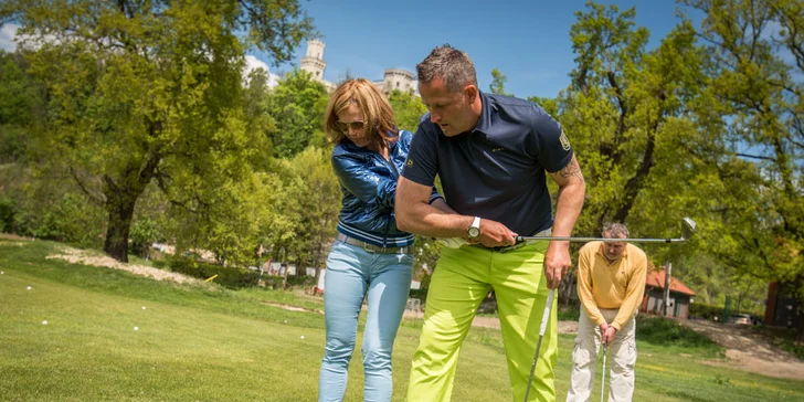 Jednodenní nebo dvoudenní kurz golfu v luxusním Golf Resortu Hluboká