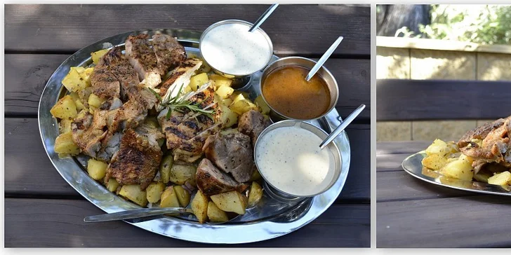 Grilovaná hostina pro čtyři - kilo steaků + příloha