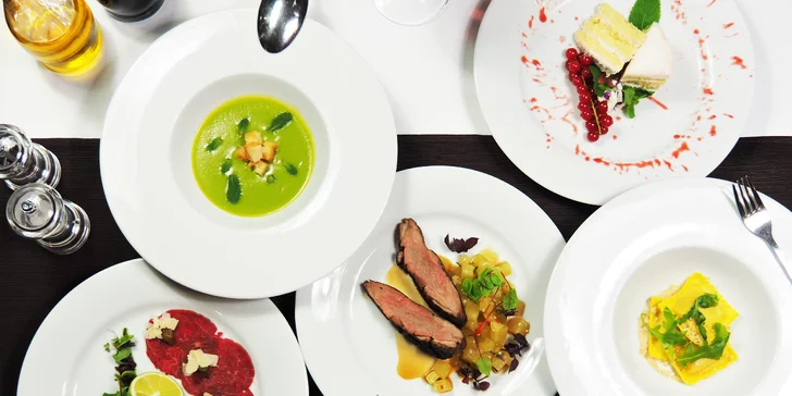 Degustační zážitek: 5chodové menu pro dva s výhledem na Brno