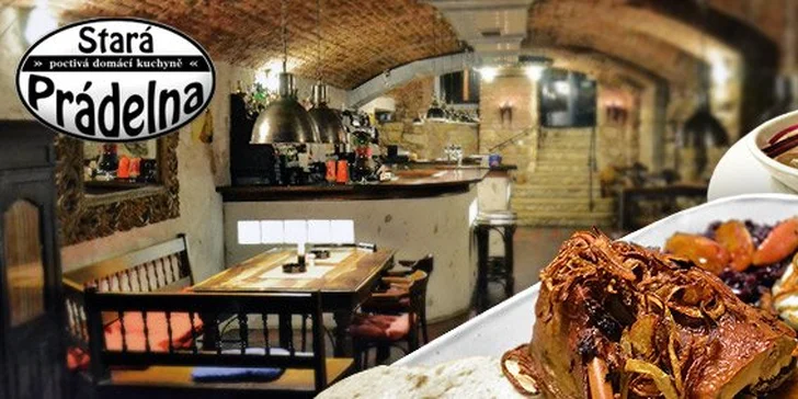 149 Kč za cokoli z jídelního lístku restaurace Stará prádelna v hodnotě 300 Kč. Výborná česká kuchyně, dobrá lokalita na Újezdu a pochutnání s 50% slevou.