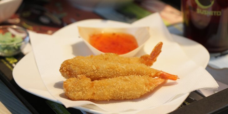 Japonsko-thajské menu: kuře, krevety nebo losos a domácí limonáda