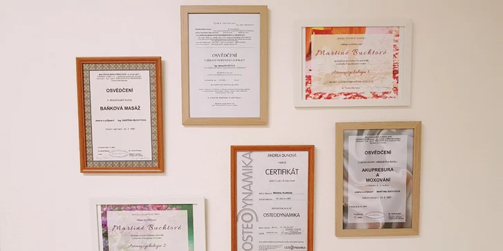 Baňková masáž, relaxační aromaterapeutická masáž či osteodynamika