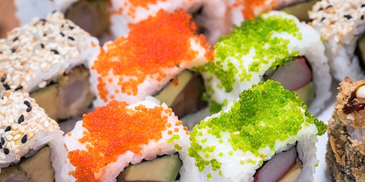 Pochutnejte si na sushi: 30, 49 i 69 ks s tuňákem, úhořem i červeným kaviárem