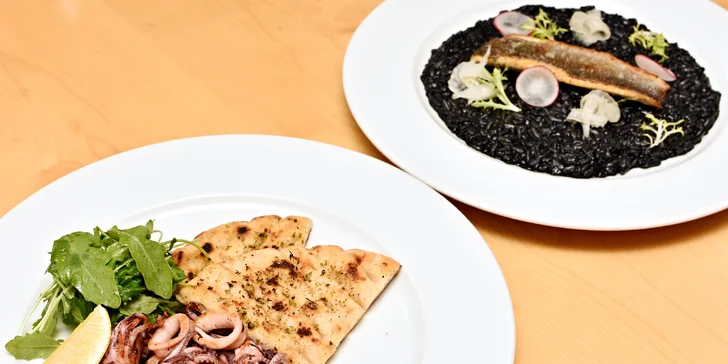 6chodové menu s rybími specialitami i kalamáry v podolské restauraci