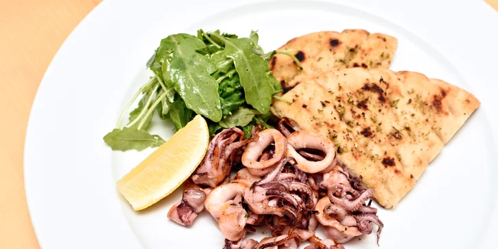 6chodové menu s rybími specialitami i kalamáry v podolské restauraci