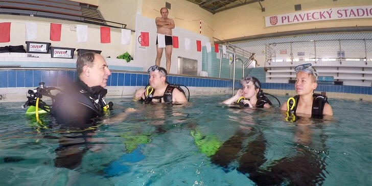 Potápěčem na zkoušku: ponor v bazénu i s videozáznamem pro 1 osobu