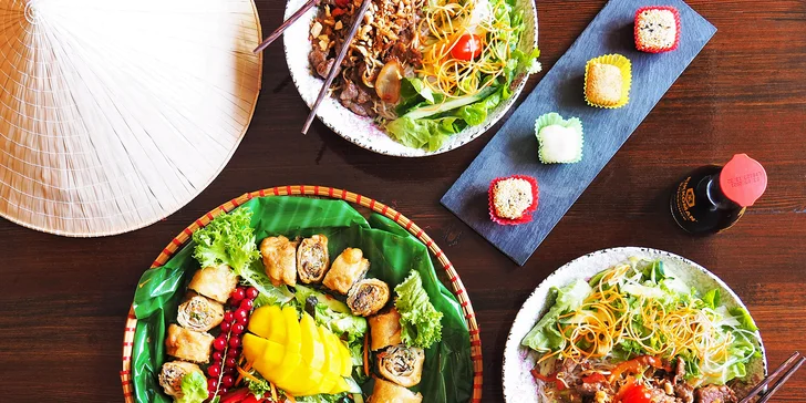 Chuť Asie: tříchodové vietnamské menu s Bún bò Nam Bộ pro 2 osoby