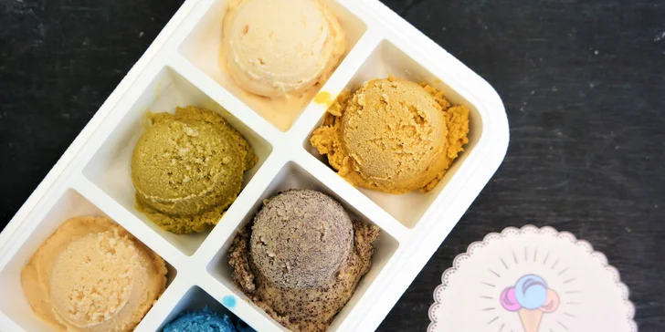 Veganská zmrzlina Božský kopeček: 6 nebo 12 kopečků v boxu pro take away
