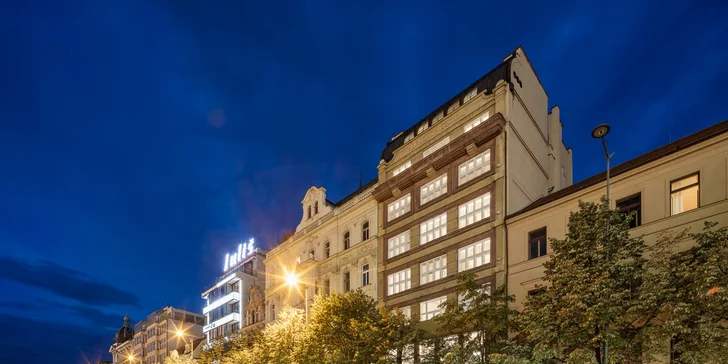 Pobyt v designovém Pytloun Boutique Hotelu Prague na Václavském náměstí se snídaní a tapas