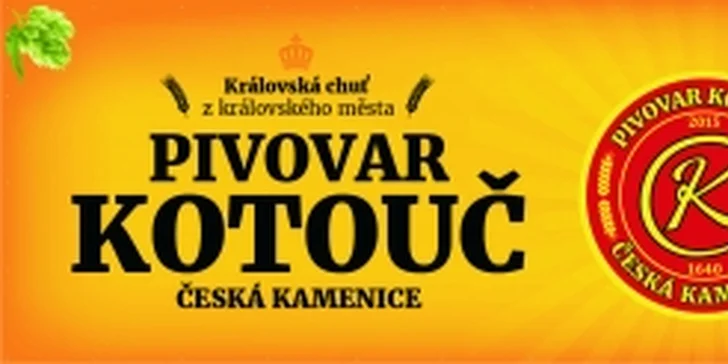Prohlídka rodinného pivovaru s ochutnávkou piva z tanku a výslužkou