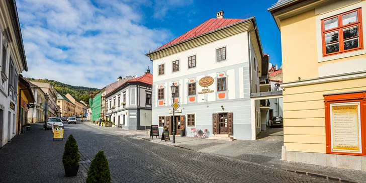 Pohodová dovolená v centru Banské Štiavnice: 3* hotel se snídaní, blízko hrad i botanická zahrada