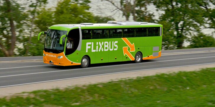 25–40% sleva na FlixBus: linka Praha–Louny–Chomutov–Jirkov–Most