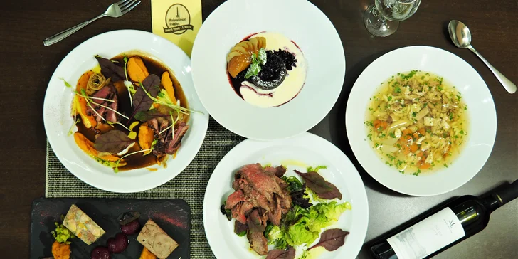 4chodové menu v restauraci oceněné nejvyšším počtem hvězd od Pohlreicha