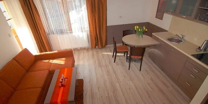 Ubytovaní budete v štýlovo zariadenom, komfortnom apartmáne pre 2 až 4 osoby s vysokým štandardom.