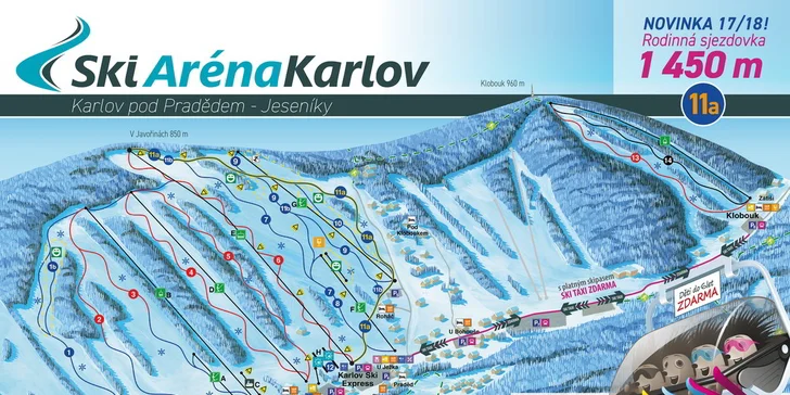 5 min. od ubytování najdete i ski areál Karlov.