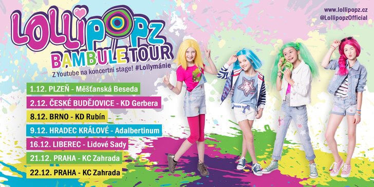 Velká, barevná a zábavná show: vstupenky na Lollipopz Bambule Tour 2018