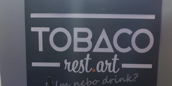 Otevřený voucher v hodnotě 250–1000 Kč na jakékoliv drinky v baru Tobaco